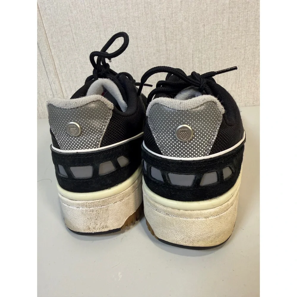 K-Swiss Match Rival Black Gray White Mens Size 9.5 Sneakers‎ 07154 005